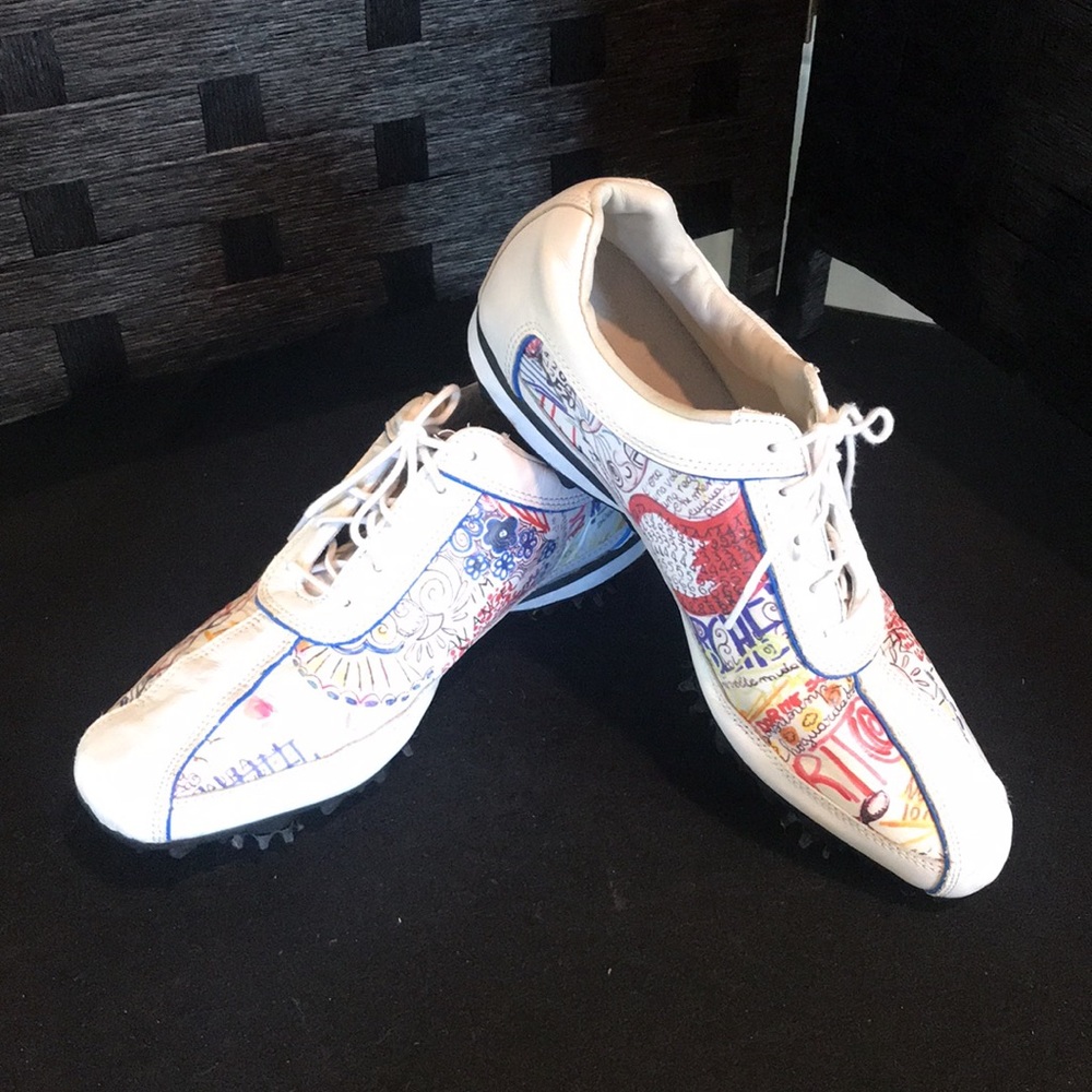 Footjoy LoPro Collection Graffiti Golf Shoes Women’s Size 10 Softspikes